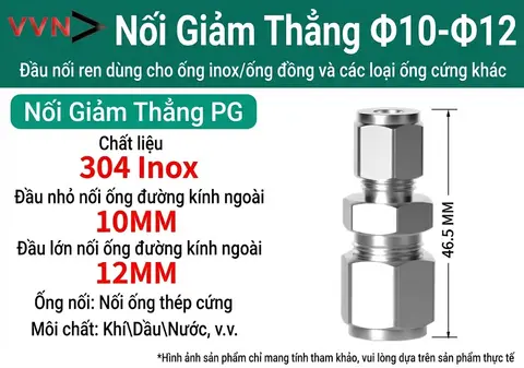 Khớp Nối Thẳng Hạt Bắp Inox 304 (Ferrule Union) – Chịu Áp Lực Cao