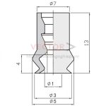 Núm hút chân không | giác hút chân không ZP-03B