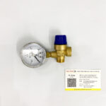 Van An Toàn Đồng Có Cổng Gắn Đồng Hồ - Ren 21mm (1/2") - Áp Suất 8 Bar (DN15)