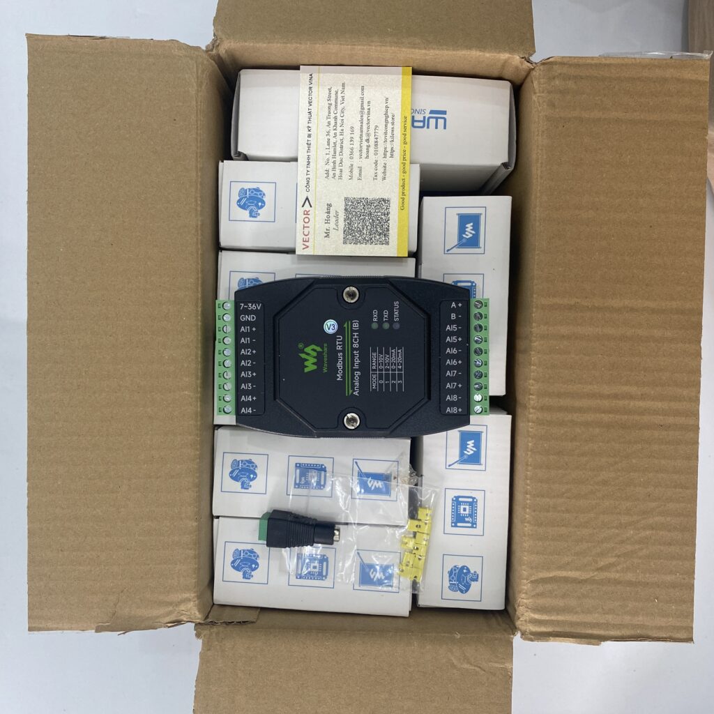 Module Analog Output 8 Kênh Modbus RTU - Chuyển Đổi DA 12-bit, RS485 ...