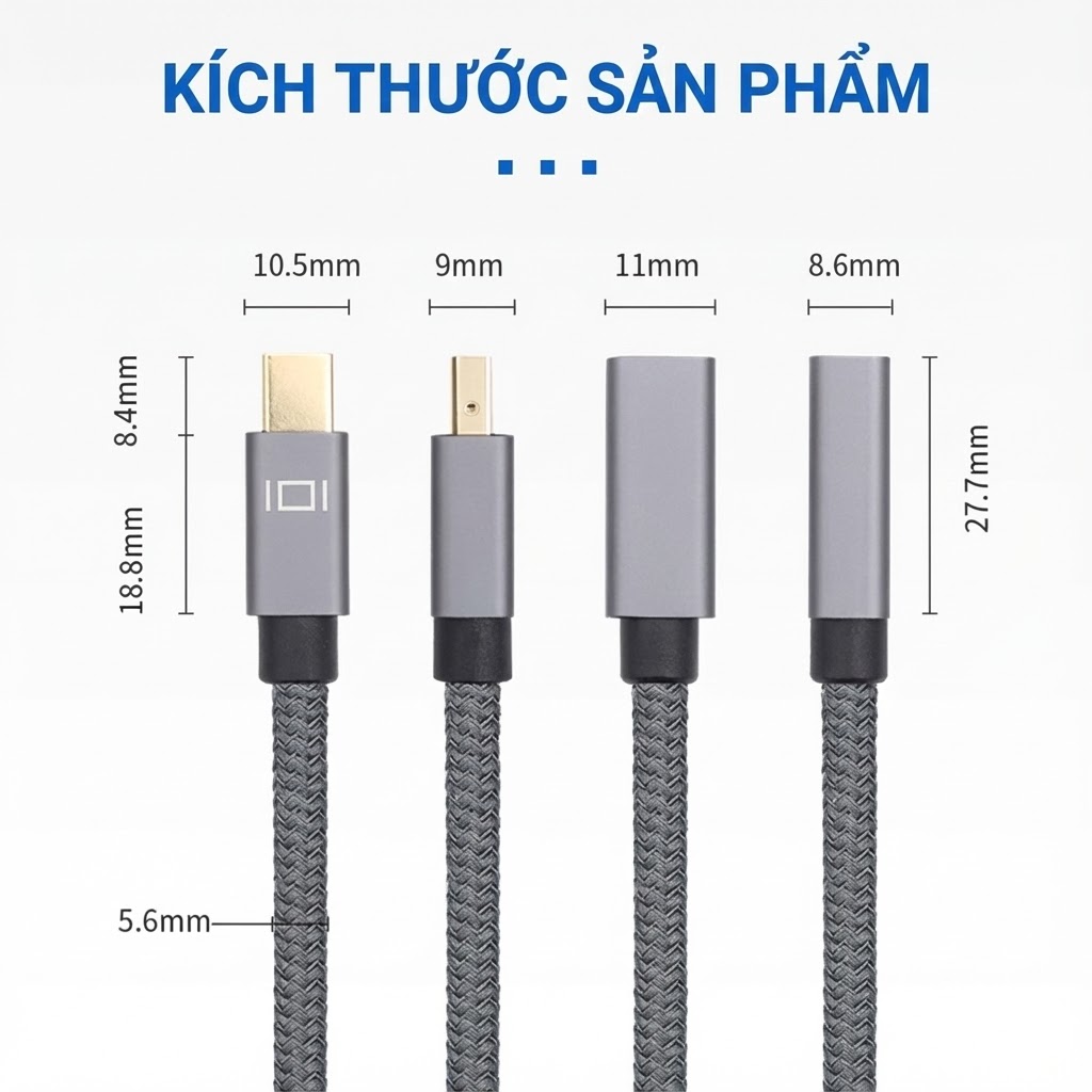 Cáp chuyển đổi Mini DisplayPort Male to Female