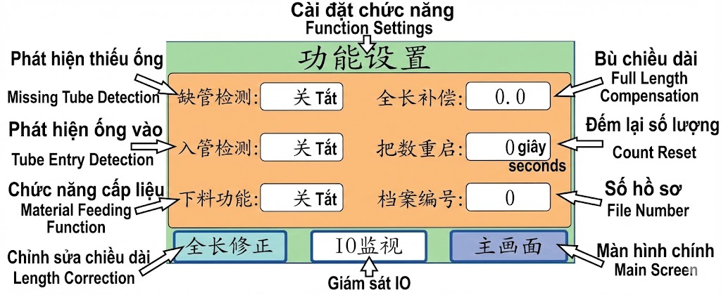 Màn hình cài đặt HS-30
