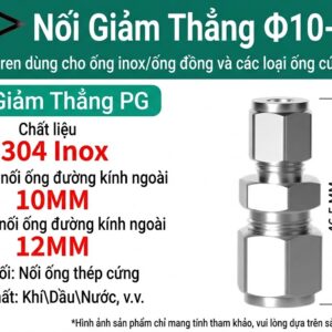 Khớp Nối Thẳng Hạt Bắp Inox 304 (Ferrule Union) - Chịu Áp Lực Cao