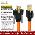 Cáp Mạng Camera Công Nghiệp High-Flex Cat 7 (RJ45 Kèm Vít Khóa)