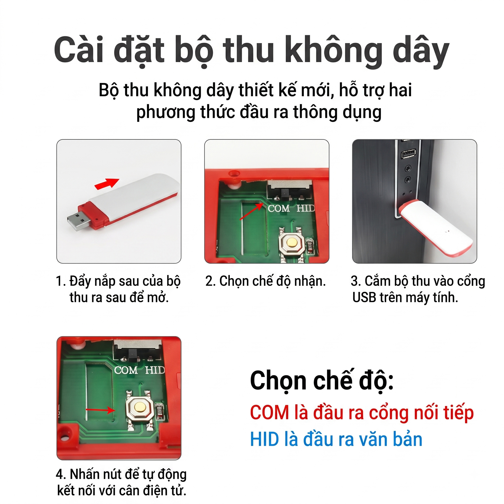Hướng dẫn cài đặt bộ thu không dây USB