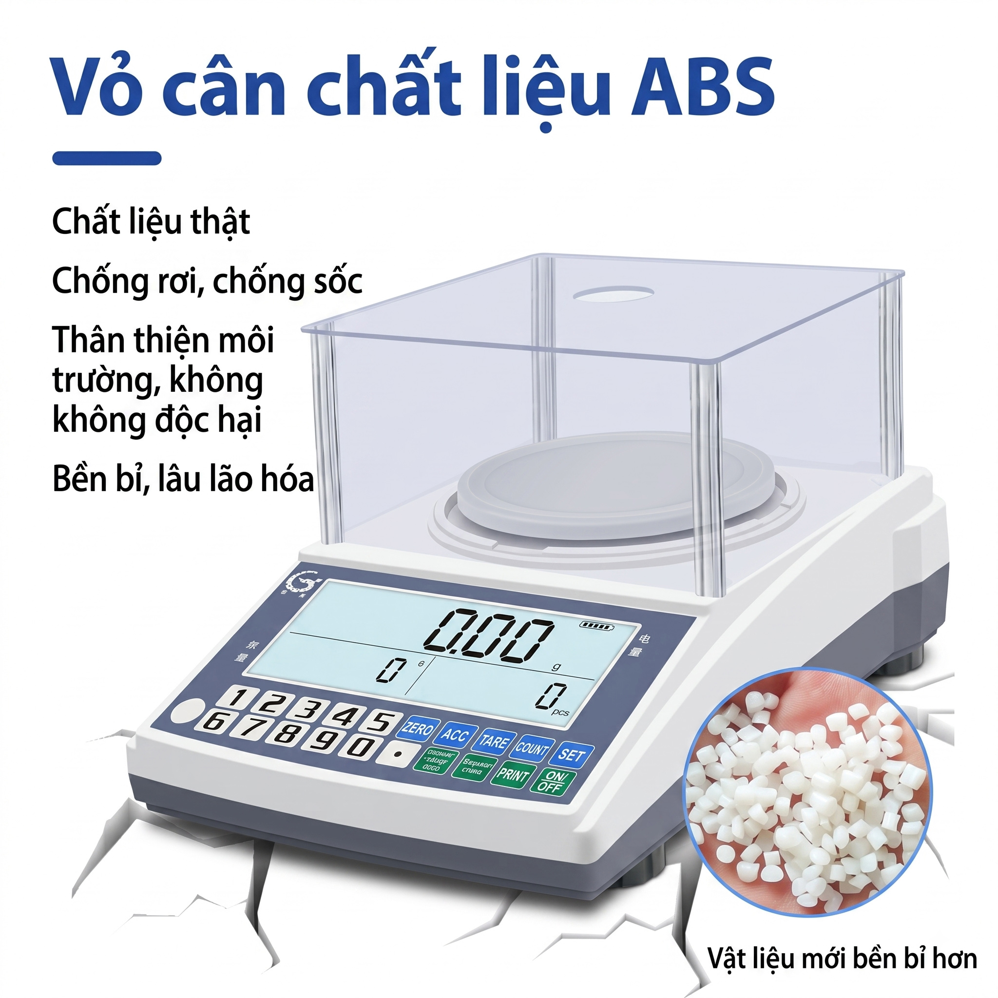 Chất liệu vỏ cân bằng nhựa ABS