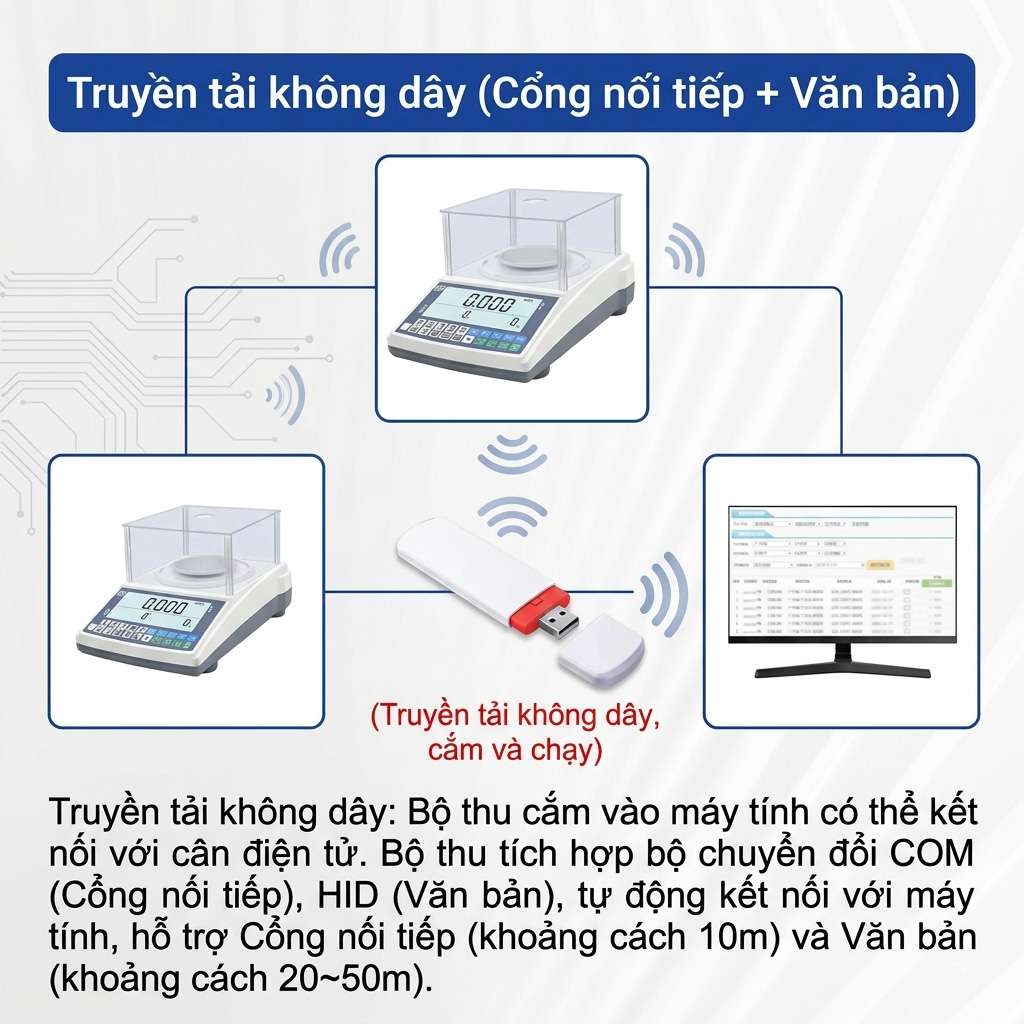 Phương thức truyền tải không dây của cân điện tử