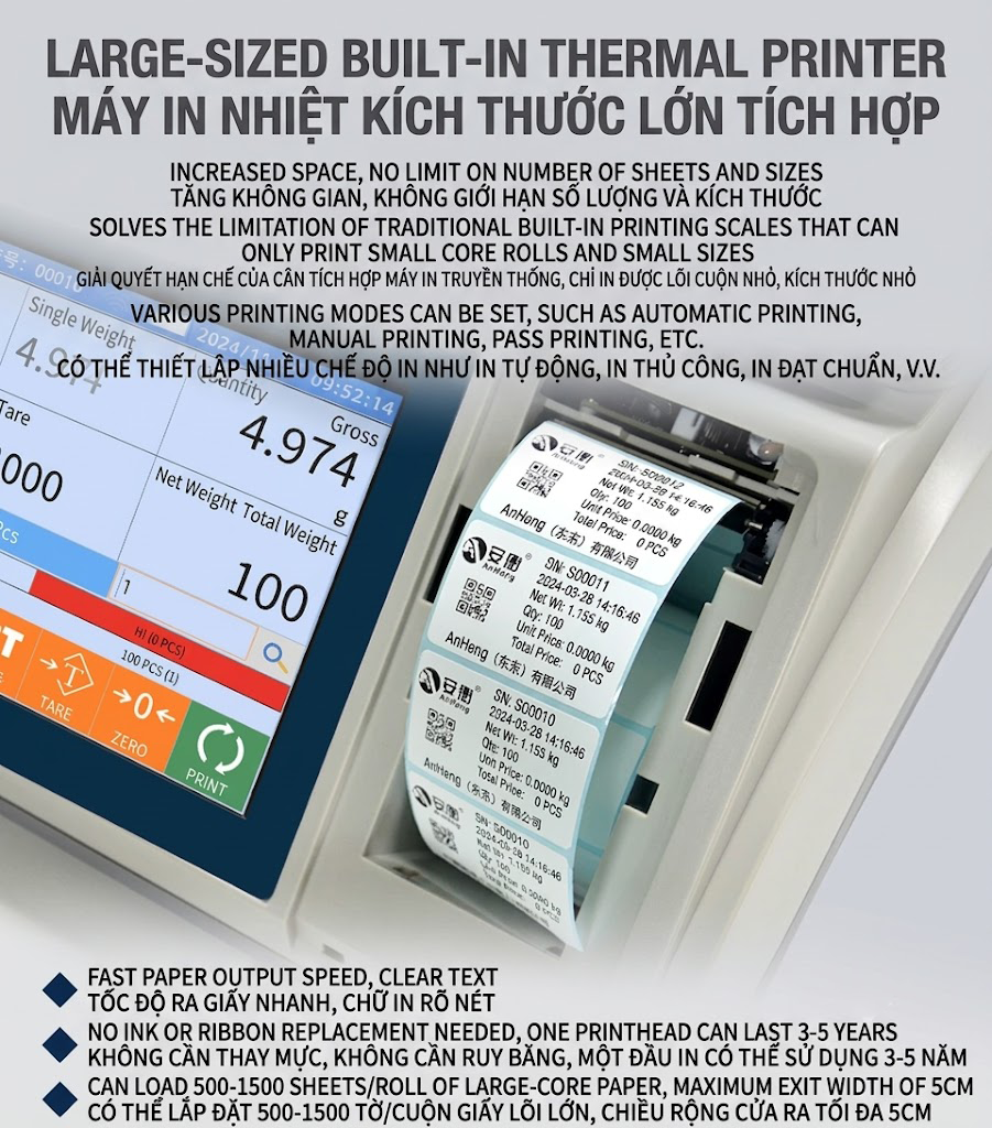 Tính năng cân phối trộn Batching trên cân điện tử VT-CTM