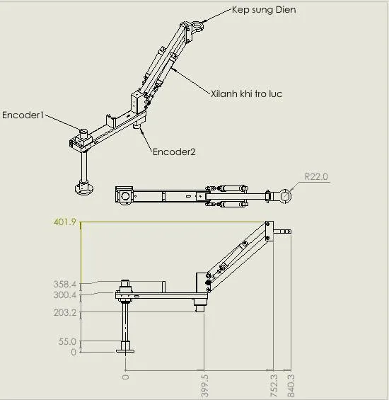 Bản vẽ 2D kích thước VT-AUX1000E